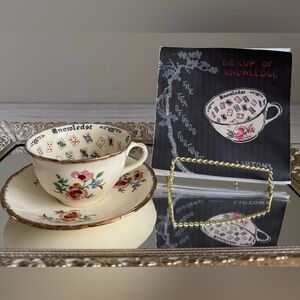 Fortune Telling Teacup | Cup Of Knowledge (FLAWS) and Copy of Handbook Lipton’s